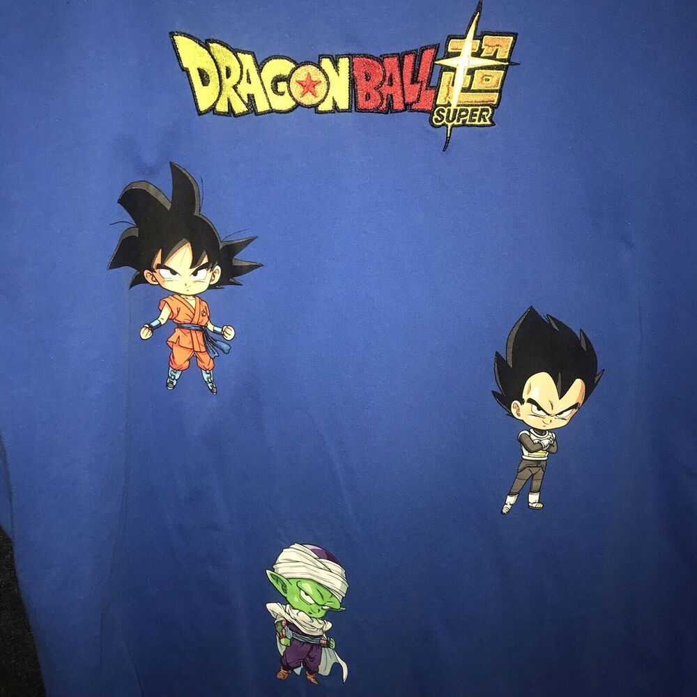 Dragon Ball Z Super T-Shirt Blue Tee Chibi Goku‎ Piccolo Vegeta Shenron - Picture 2 of 11